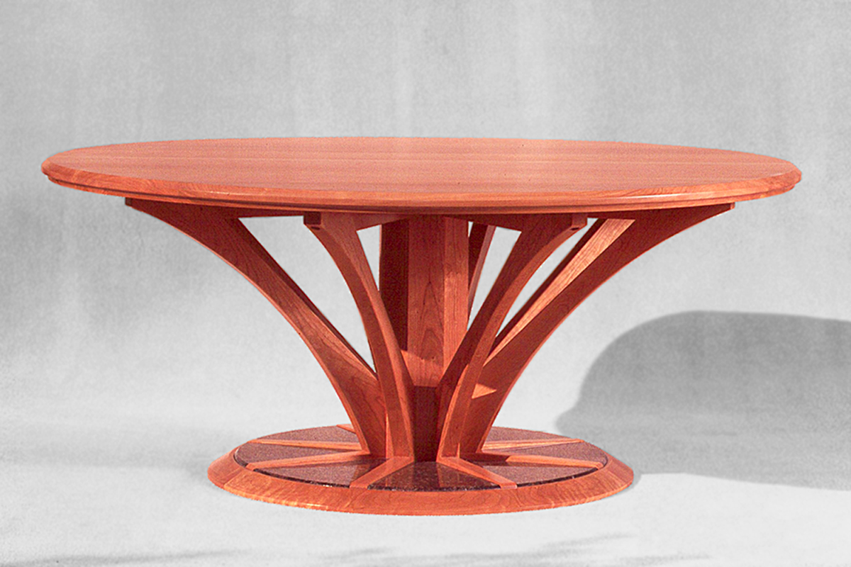 Custom dining table, shown in cherry